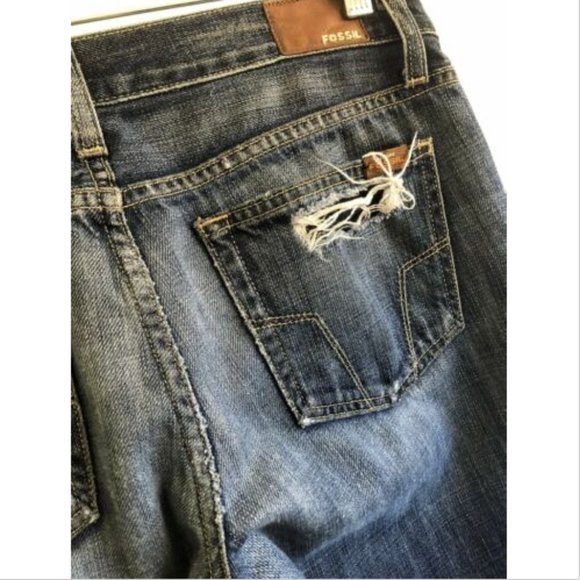 Fossil Skinny Jeans 29 Distressed Patched Denim - Picture 6 of 8